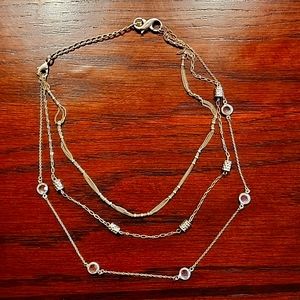 Lia Sophia gold tone layered necklace adjustable